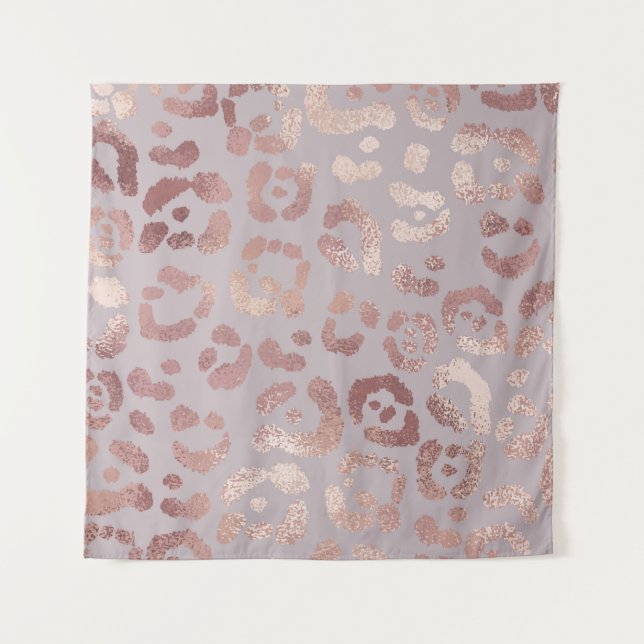 Leopard skin: rose gold elegance. tapestry (Front)