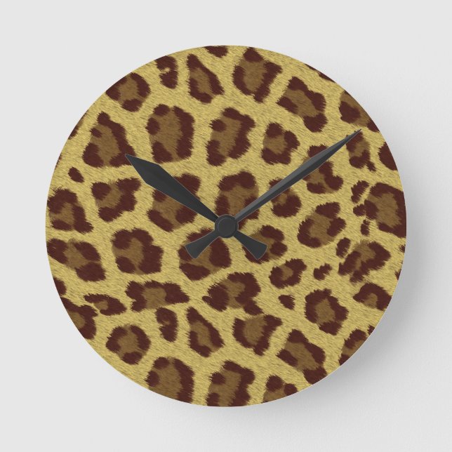Leopard Skin Round Clock (Front)