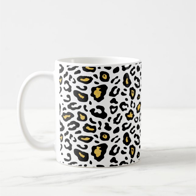 Leopard skin seamless pattern coffee mug (Left)