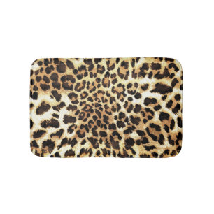 Leopard skin, seamless pattern design. bath mat