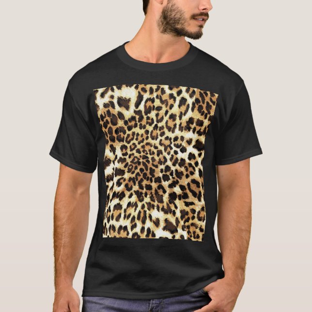 Leopard skin, seamless pattern design. T-Shirt (Front)