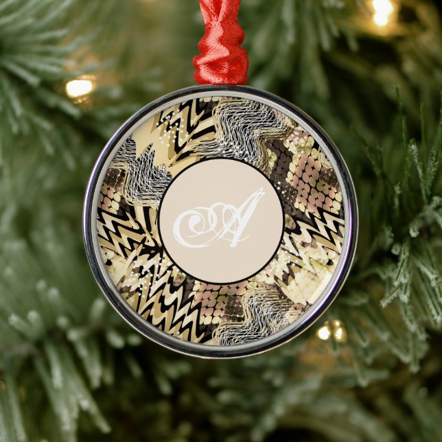 leopard skin, snake metal ornament (Tree)