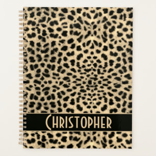Leopard Skin Spots Add Name Personalise Planner
