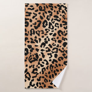 leopard skin. Stylish blouse design with leopard s Bath Towel