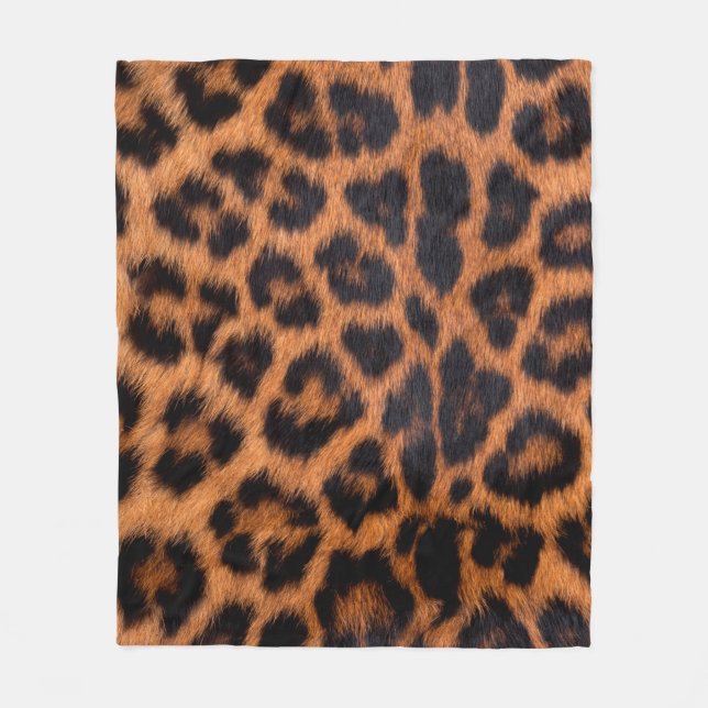 Leopard skin texture : Close-up leopard spot patte Fleece Blanket (Front)