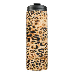 Leopard skin texture, leopard pattern thermal tumbler