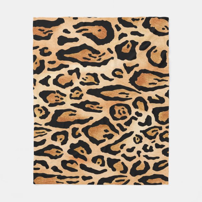 Leopard Skin: Timeless Seamless Pattern Fleece Blanket (Front)