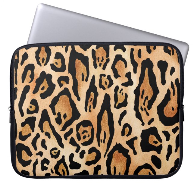 Leopard Skin: Timeless Seamless Pattern Laptop Sleeve (Front)