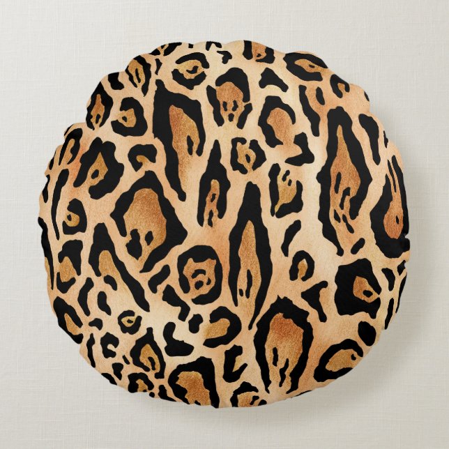 Leopard Skin: Timeless Seamless Pattern Round Cushion (Front)