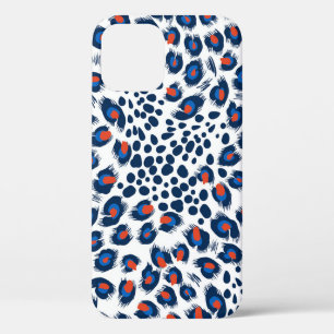 Leopard skin: vintage seamless pattern. iPhone 12 case
