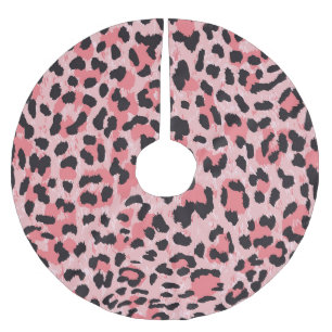 Leopard skin: vintage seamless texture brushed polyester tree skirt