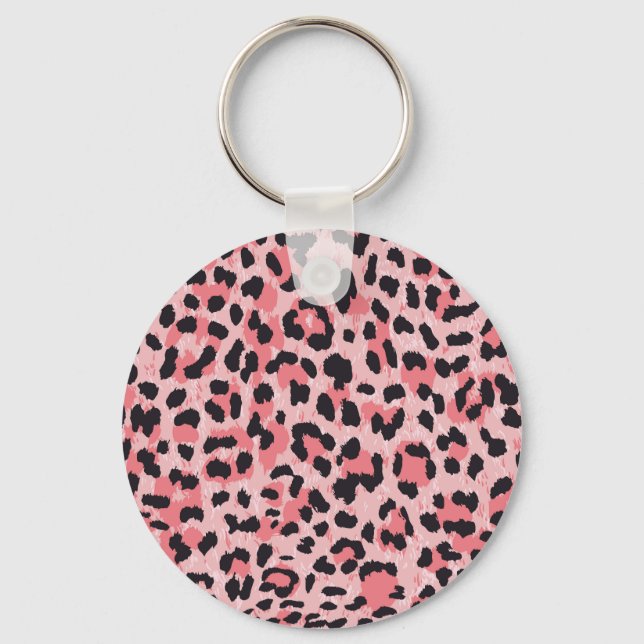 Leopard skin: vintage seamless texture key ring (Front)