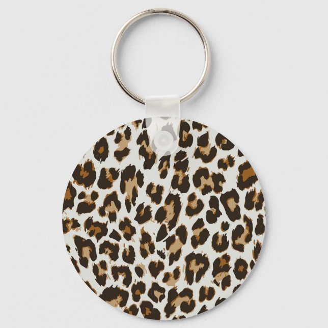 Leopard Skin: Vintage Seamless Texture Key Ring (Front)