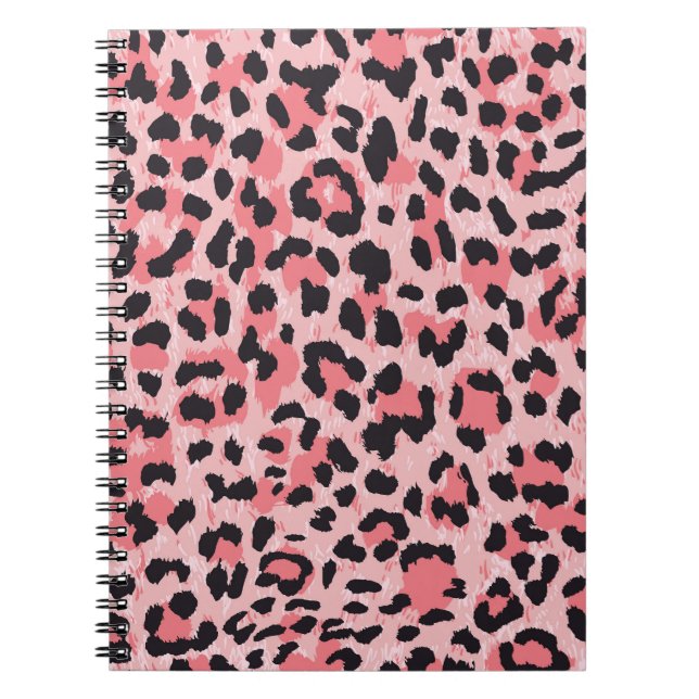 Leopard skin: vintage seamless texture notebook (Front)