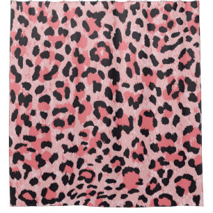 Leopard skin: vintage seamless texture shower curtain