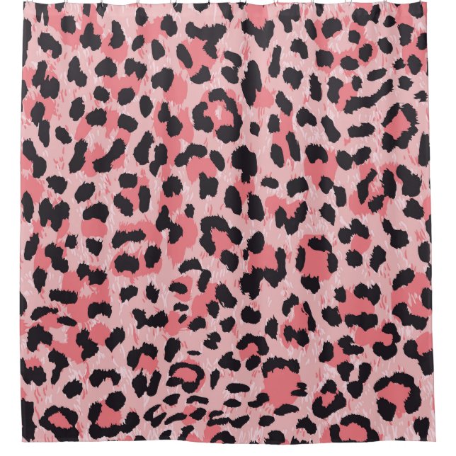 Leopard skin: vintage seamless texture shower curtain (Front)