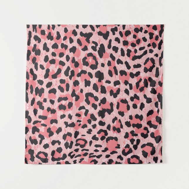 Leopard skin: vintage seamless texture tapestry (Front)