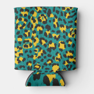 Leopard Skin: Vintage Texture Pattern Can Cooler