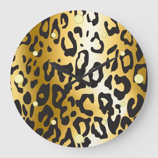 Leopard Skin Wall Clock (Front)