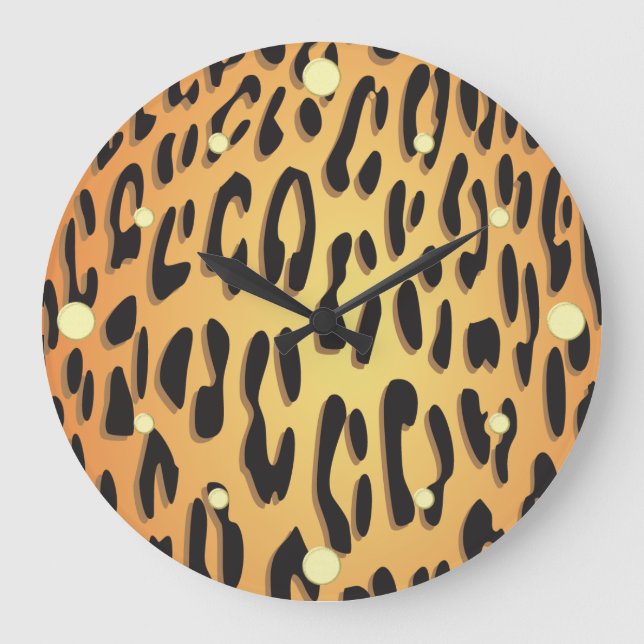 Leopard Skin Wall Clock (Front)