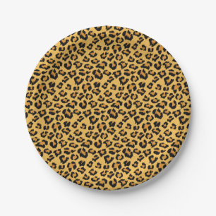 Leopard Skin Wild Safari Animal Print Paper Plate
