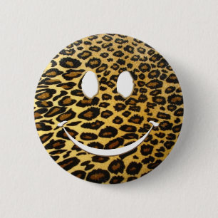 Leopard Smile 6 Cm Round Badge