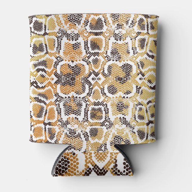 Leopard Snake Animal Print Texture Can Cooler (Front)