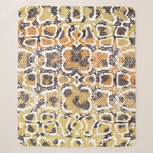 Leopard Snake Animal Print Texture Sherpa Blanket