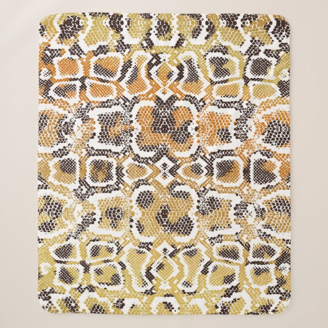 Leopard Snake Animal Print Texture Sherpa Blanket (Front)