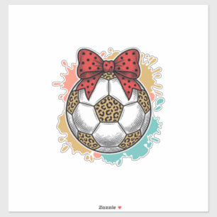Leopard Soccer Bow Vintage Engraving Shirt Design_