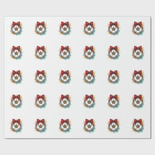 Leopard Soccer Bow Vintage Engraving Shirt Design_ Wrapping Paper