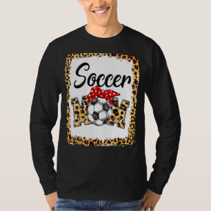 Leopard Soccer Mum Cute Mum Life Soccer Game Day C T-Shirt