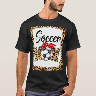 Leopard Soccer Mum Cute Mum Life Soccer Game Day C T-Shirt