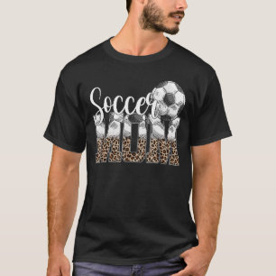 Leopard Soccer Mum Life Game Day Cheer Mum Mother' T-Shirt
