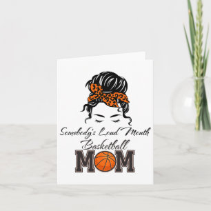 Leopard Somebody's Loudmouth Sketll Mama Mum Mothe Card