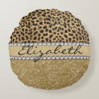 Leopard Spot Gold Glitter Rhinestone PHOTO PRINT