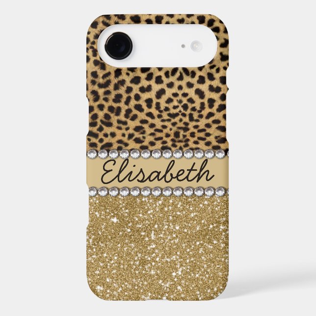 Leopard Spot Gold Glitter Rhinestones (Back)