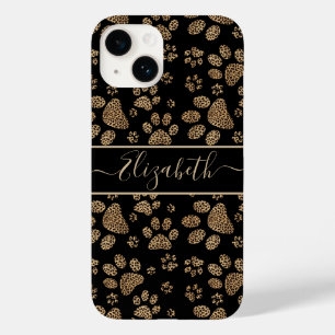 Leopard Spot Paw Prints Personalised Case-Mate iPhone 14 Case