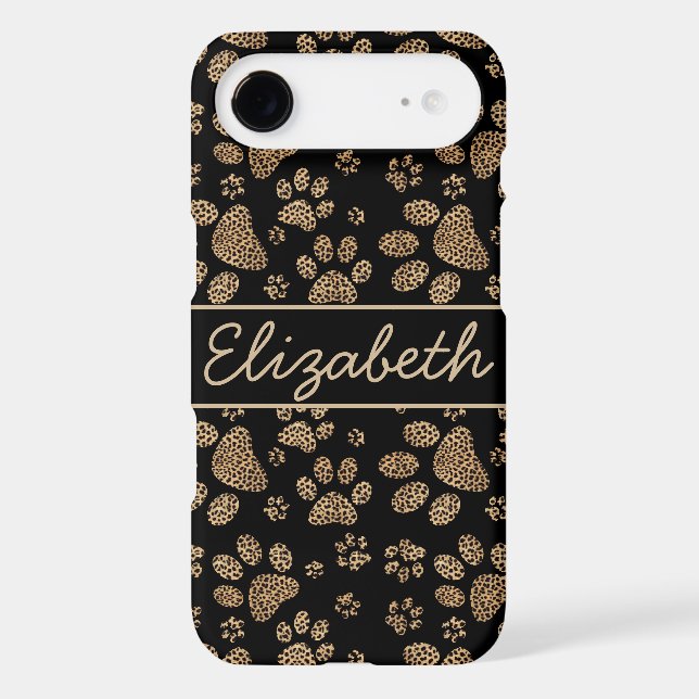 Leopard Spot Paw Prints Personalised Case-Mate Samsung Galaxy Case (Back)