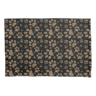 Leopard Spot Paw Prints Pillowcase