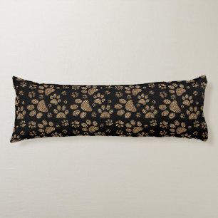 Leopard Spot Paw Prints Rhinestone PHOTO PRINT Body Cushion