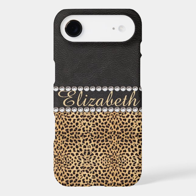Leopard Spot Rhinestone Diamonds Monogram PHOTO (Back)