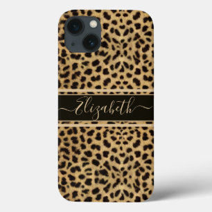Leopard Spot Skin Print Personalise iPhone 13 Case