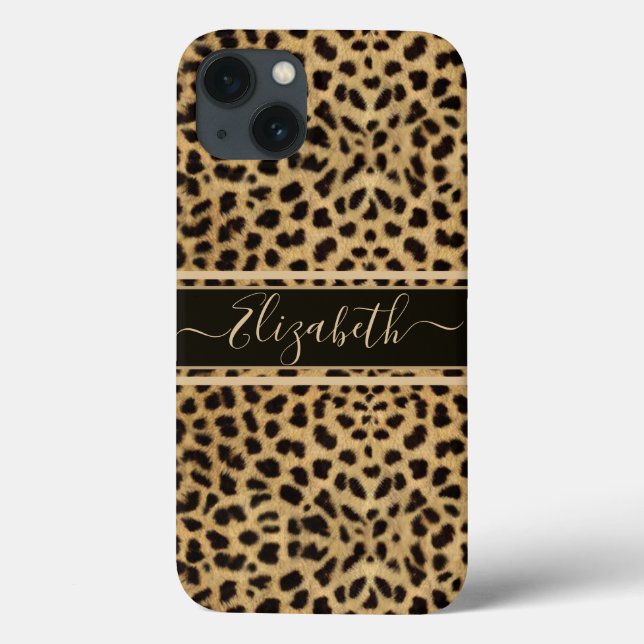 Leopard Spot Skin Print Personalise Case-Mate iPhone Case (Back)