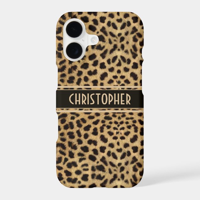 Leopard Spot Skin Print Personalised Case-Mate iPh (Back)