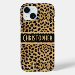 Leopard Spot Skin Print Personalised Case-Mate iPh iPhone 15 Case