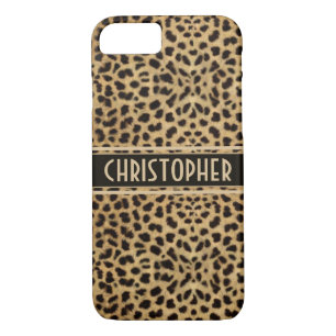 Leopard Spot Skin Print Personalised iPhone 8/7 Case