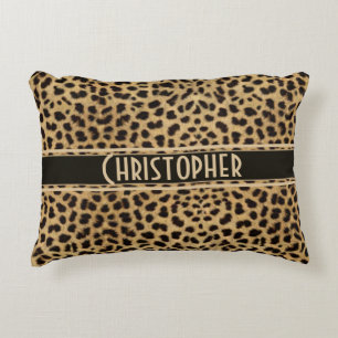 Leopard Spot Skin Print Personalised Decorative Cushion
