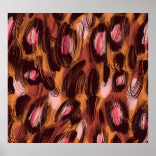 Leopard Spots African Animal Pattern Poster