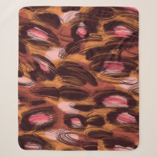 Leopard Spots African Animal Pattern Sherpa Blanket